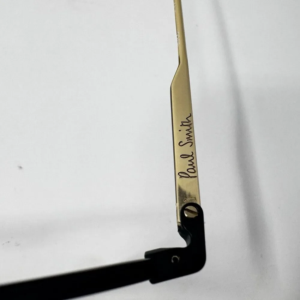 Paul Smith PSSN078 02 Black Gold Aviator Eyeglass Frames 57-16-145 Made in Italy